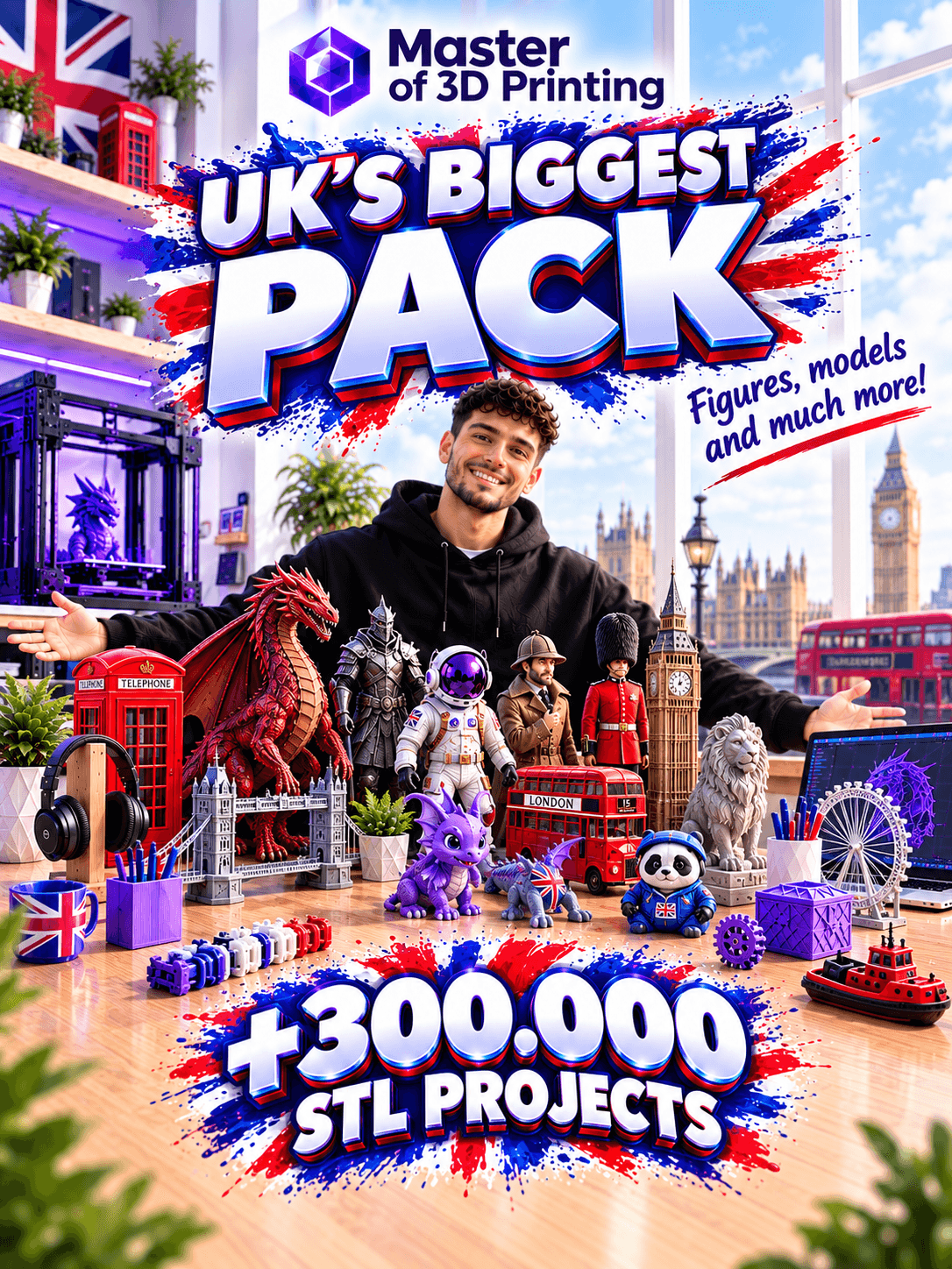 UK's biggest 3D printing STL pack: 300,000+ projects